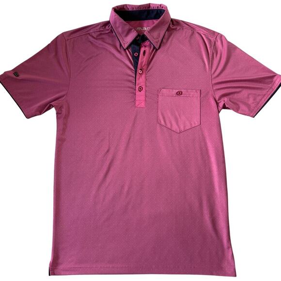 G-MAC by Kartel Pink Polo Performance Golf Casual Shirt Men's SZ S - Picture 3 of 7